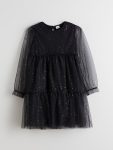 LCW Kids Black Sparkly Girl's Dress
