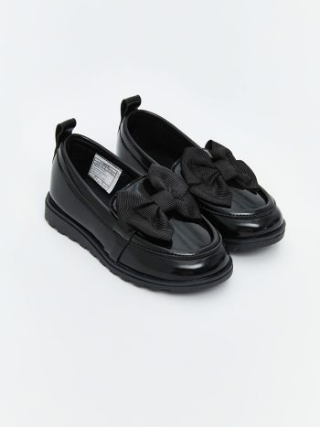 LCW STEPS Black Bow Detail Baby Girl Ballerina Shoes