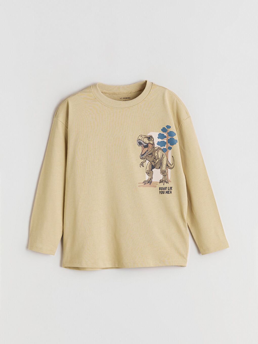 l_20252-w5kt18z1-crk_a.jpg LCW Kids Yellow Crew Neck Dinosaur Print Boys T-Shirt