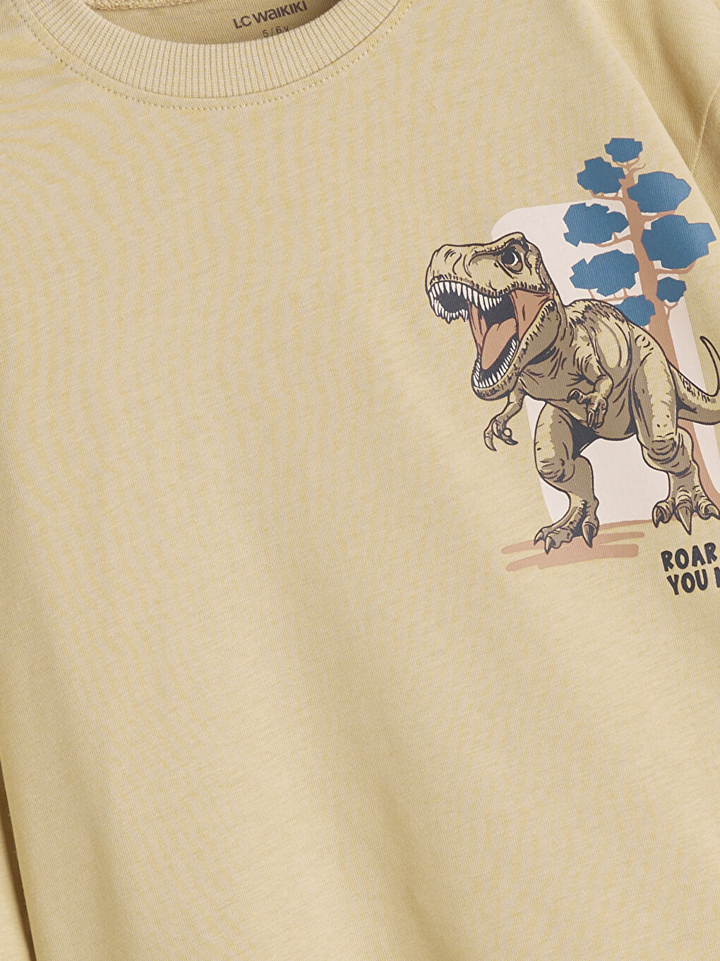 l_20252-w5kt18z1-crk_a1.jpg LCW Kids Yellow Crew Neck Dinosaur Print Boys T-Shirt