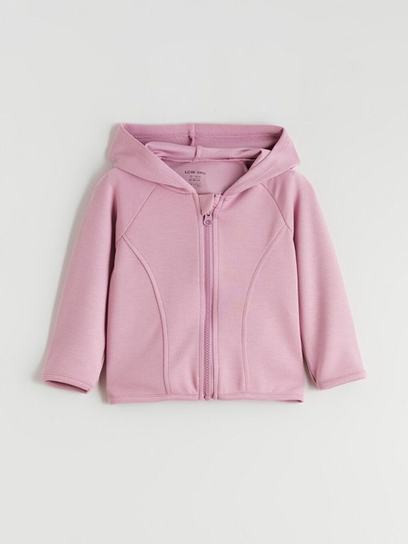 LCW Baby Lilac Hooded Girls Tracksuit Set
