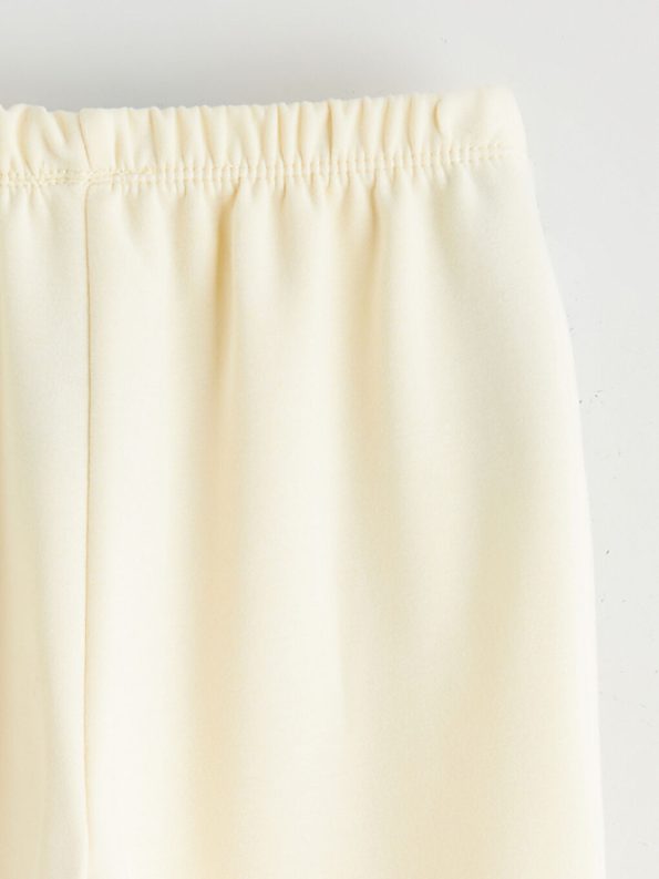 LCW Baby Beige Crew Neck Sweatshirt and Pants Set for Girls