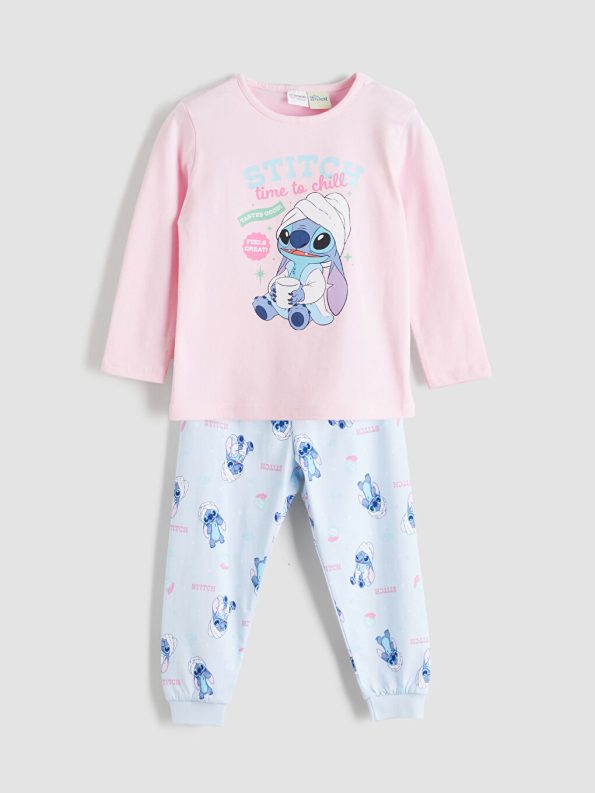 LCW Kids Pink Stitch Licensed Girls Pajama Set