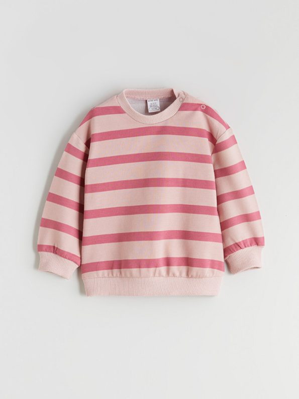 LCW Baby Pink Crew Neck Sweatshirt and Leggings Set