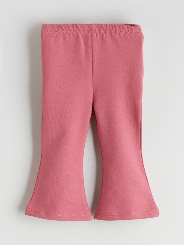 LCW Baby Pink Crew Neck Sweatshirt and Leggings Set