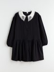 LCW Kids Black Peter Pan Collar Dress