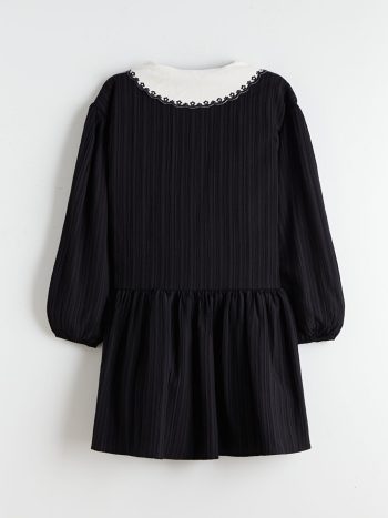LCW Kids Black Peter Pan Collar Dress
