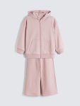 LCW Kids Pink Hooded Sweatshirt Set for Girls