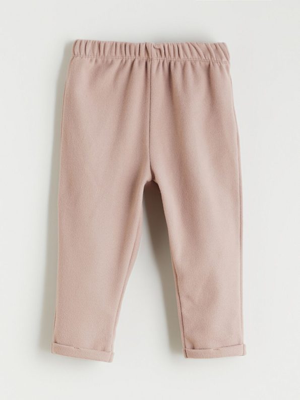 LCW Baby Brown Floral Print Ruffled Sweatshirt and Pants Set