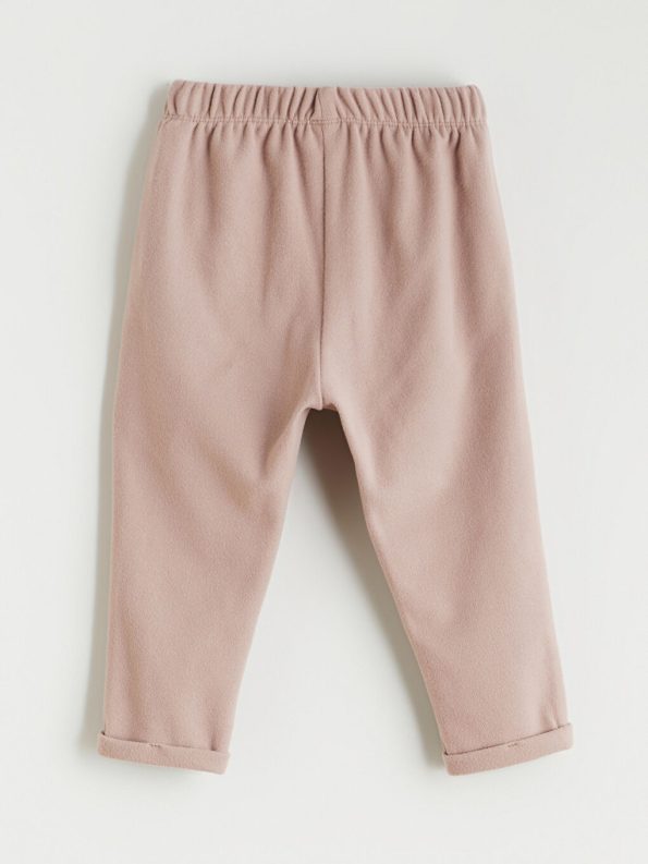 LCW Baby Brown Floral Print Ruffled Sweatshirt and Pants Set