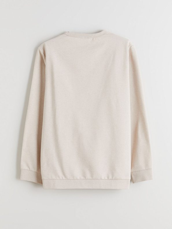 LCW Kids Beige Crew Neck Boys Sweatshirt