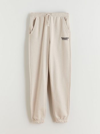 LCW Kids Beige Elastic Waist Boys Jogger Pants