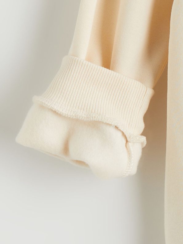 LCW Kids Beige Crew Neck Sweatshirt Set for Girls