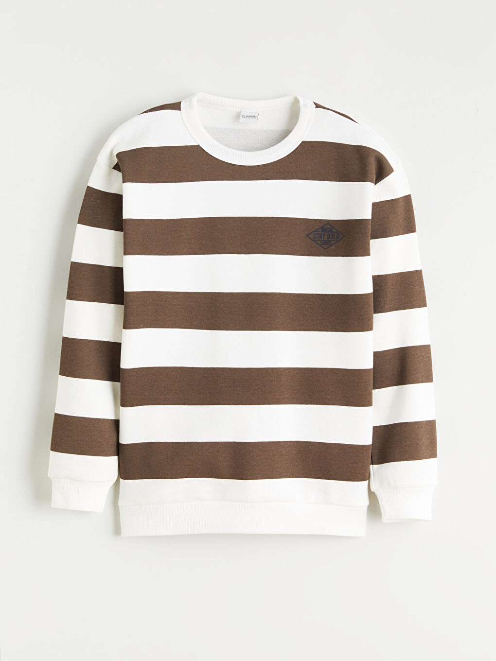 l_20252-w5m598z4-lr2_a.jpg LCW Kids Brown Striped Crew Neck Sweatshirt for Boys