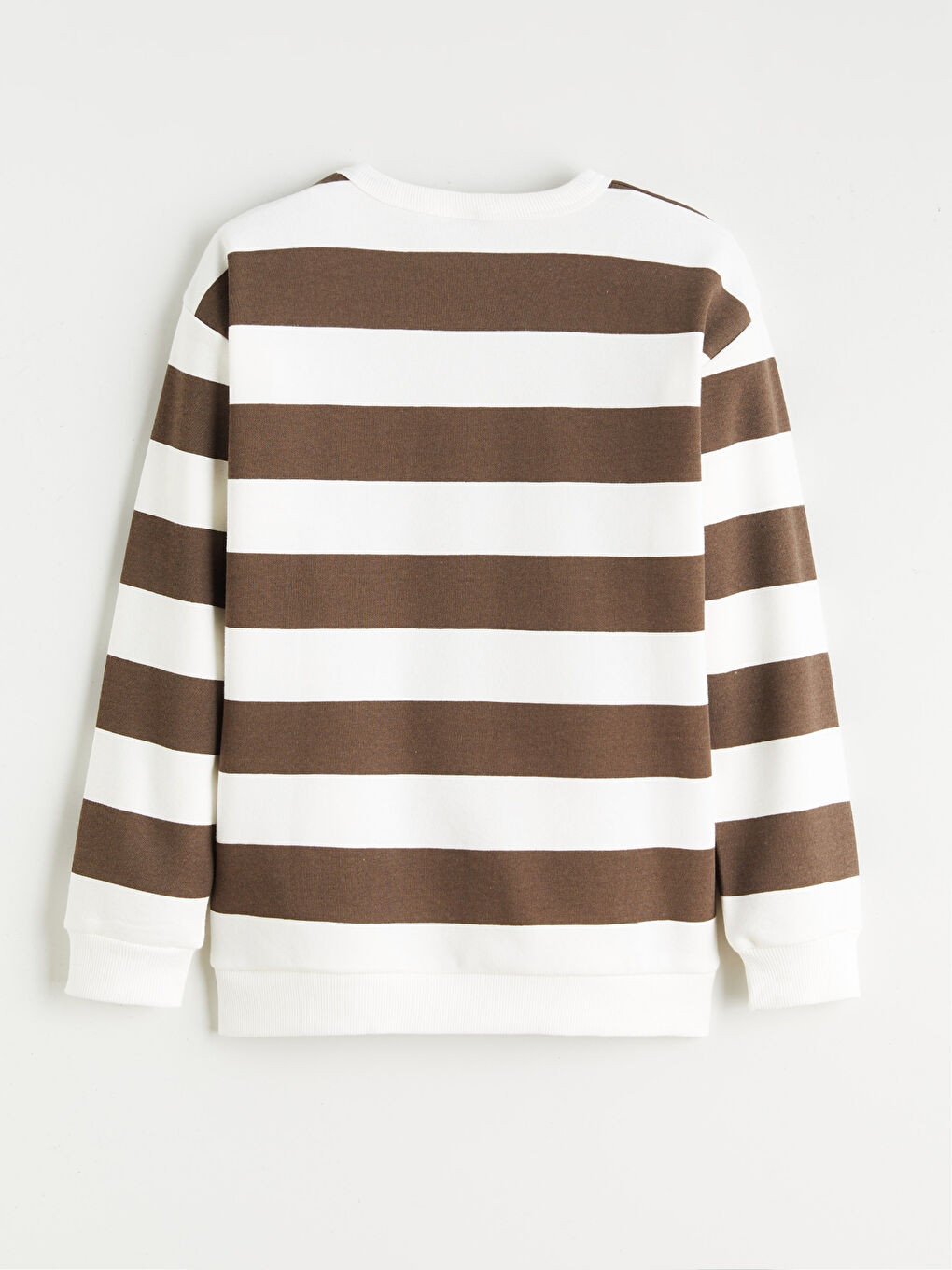 l_20252-w5m598z4-lr2_a1.jpg LCW Kids Brown Striped Crew Neck Sweatshirt for Boys