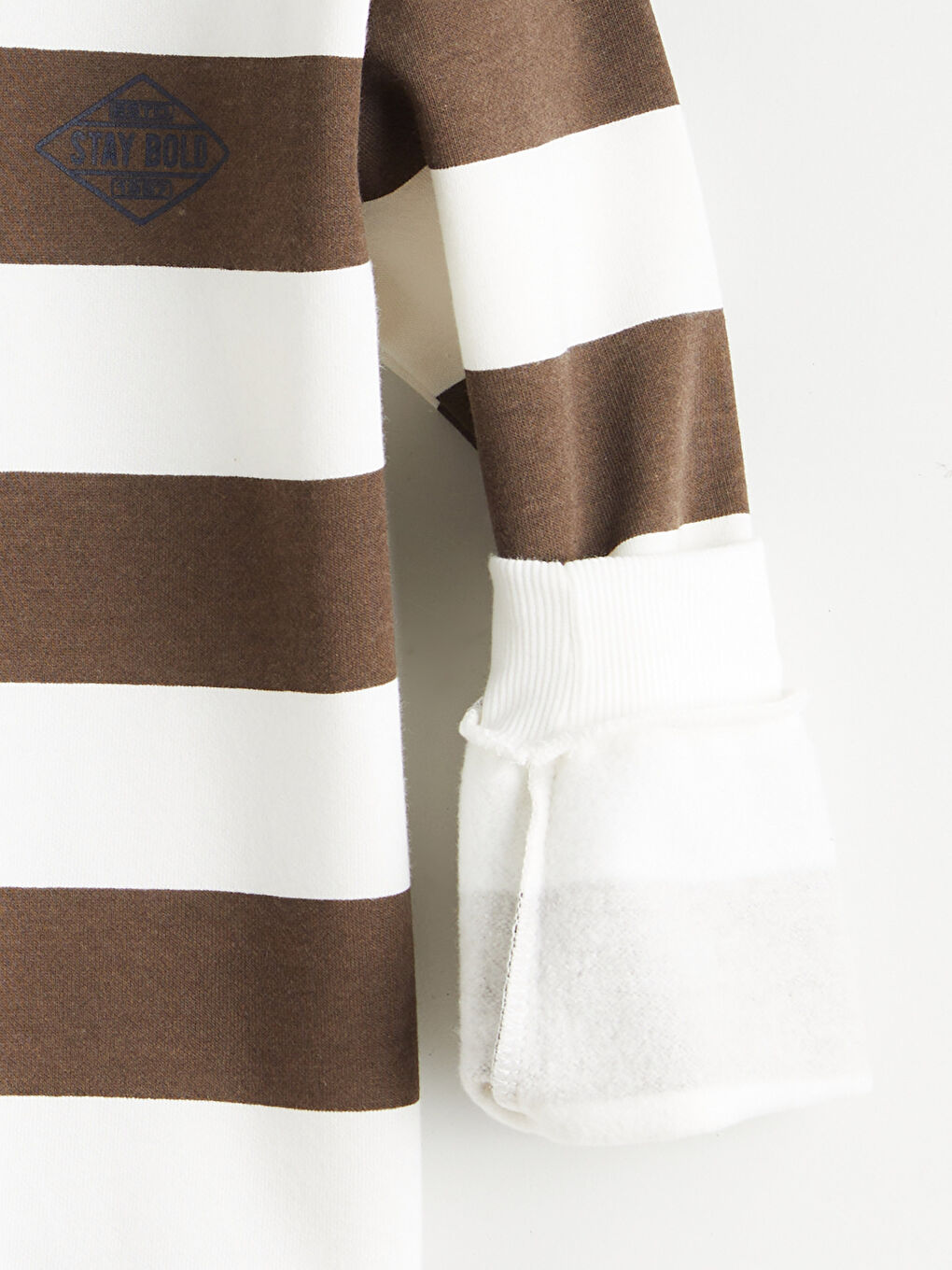 l_20252-w5m598z4-lr2_a2.jpg LCW Kids Brown Striped Crew Neck Sweatshirt for Boys