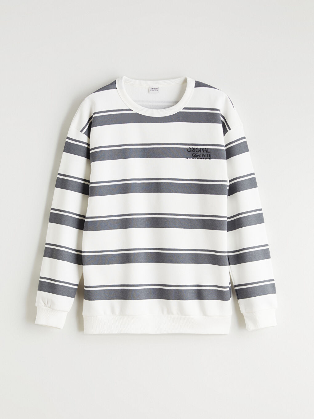 l_20252-w5m599z4-lrv_a.jpg LCW Kids Gray Striped Crew Neck Sweatshirt for Boys