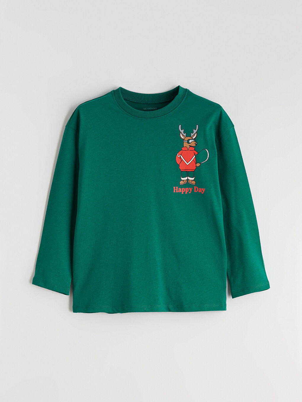 l_20252-w5m770z1-hku_a.jpg LCW Kids Green Printed Long Sleeve Boys T-Shirt