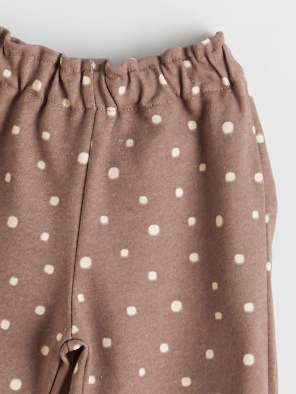 LCW Baby Ecru Peter Pan Collar Cardigan and Pants Set