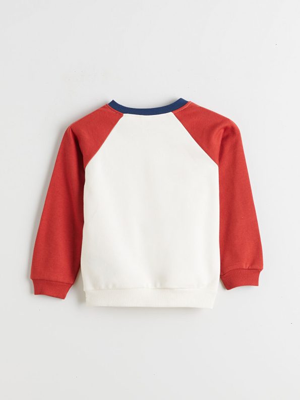 LCW Kids Red Printed Boys Sweatshirt