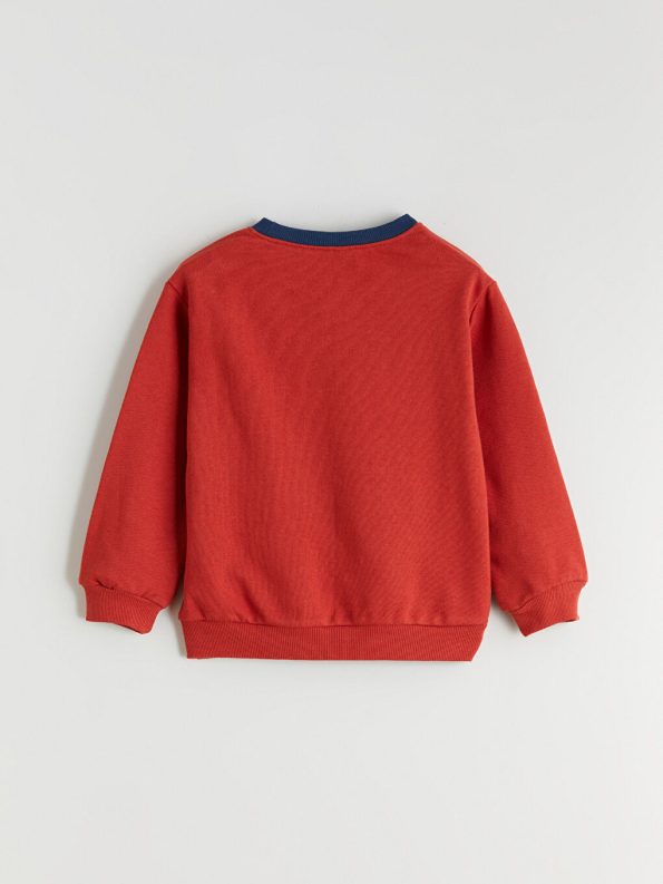 LCW Kids Red Crew Neck Boys Sweatshirt