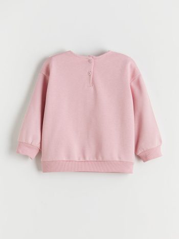 LCW Kids Pink Peter Pan Collar Girls Sweatshirt