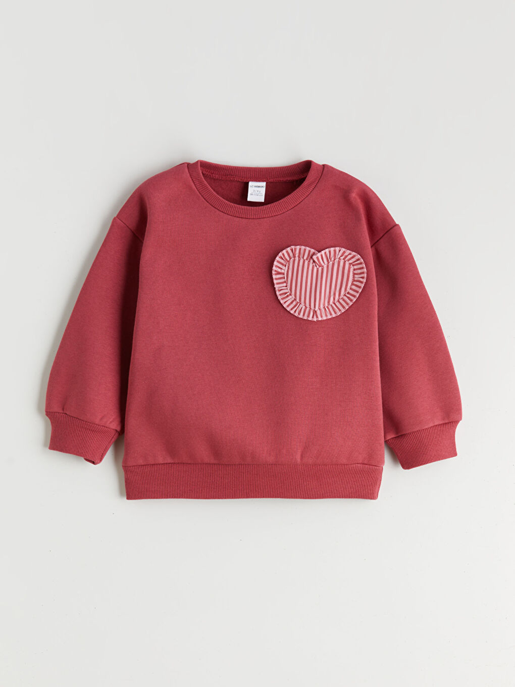 l_20252-w5mg64z1-h4p_a.jpg LCW Kids Pink Crew Neck Girls' Sweatshirt