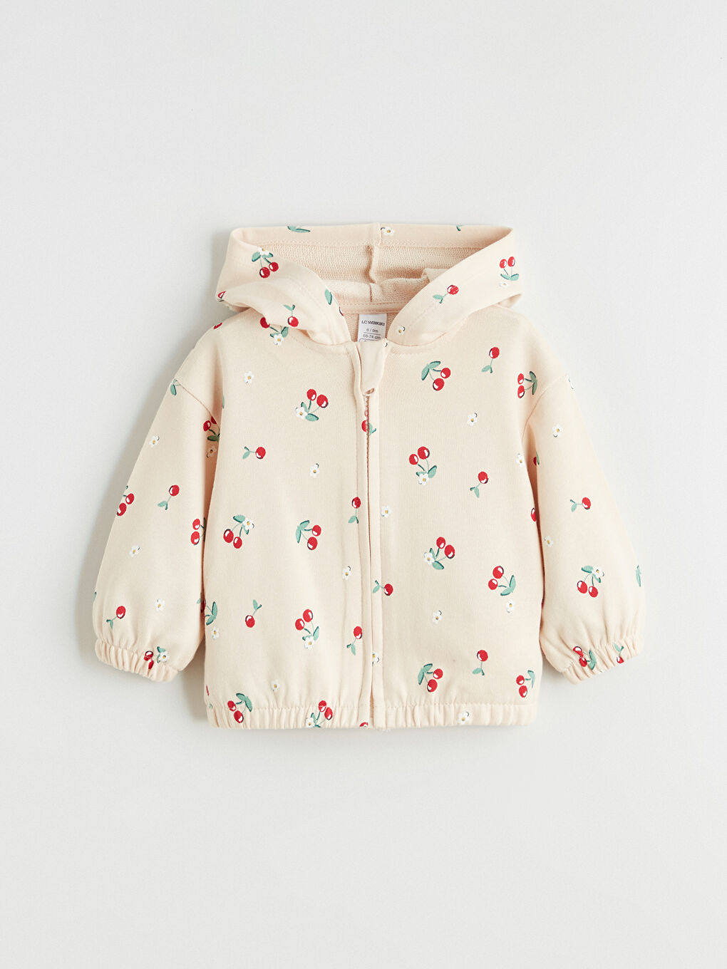 l_20252-w5mm41z1-lqa_a-1.jpg LCW Baby Beige Hooded Cherry Print Zippered Sweatshirt