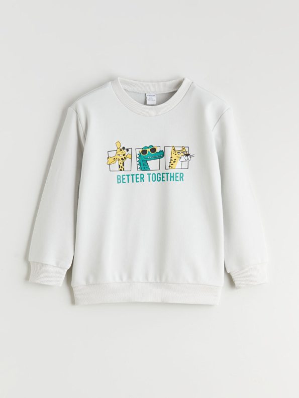 LCW Kids Gray Animal Print Boys Sweatshirt