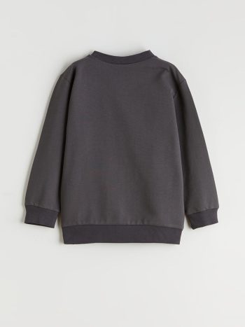 LCW Kids Charcoal Animal Print Boys Sweatshirt