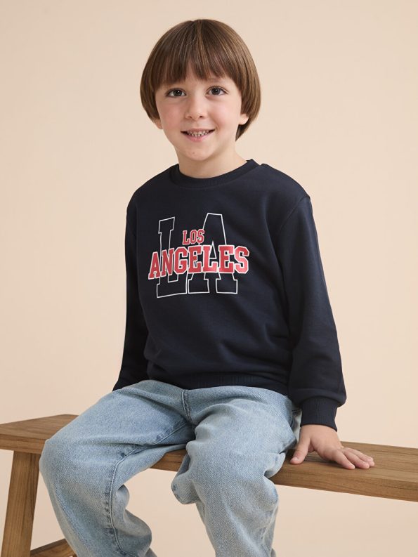 LCW Kids Navy Los Angeles Printed Boys Sweatshirt