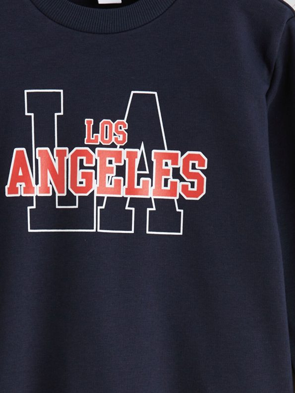 LCW Kids Navy Los Angeles Printed Boys Sweatshirt