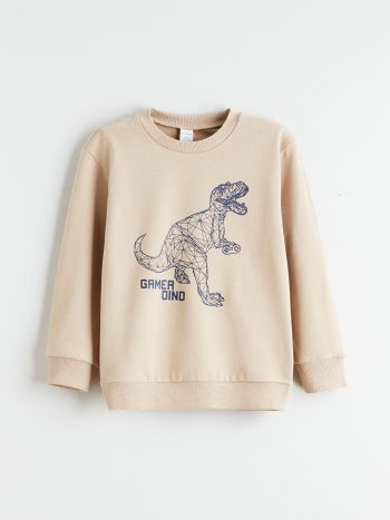 LCW Kids Beige Printed Boys Sweatshirt 2-Pack