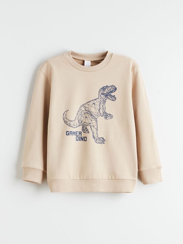 LCW Kids Beige Printed Boys Sweatshirt 2-Pack