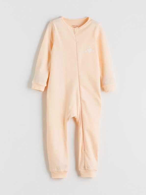 LCW Baby Pink Bicycle Neck Romper for Girls