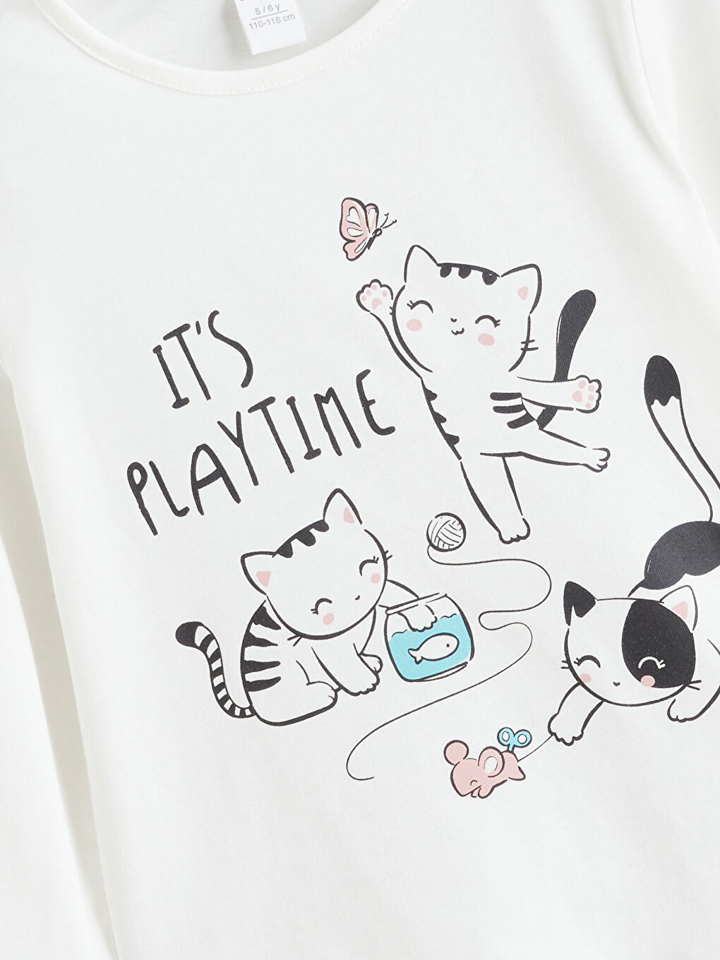 l_20252-w5mp33z1-hpn_a2.jpg LCW Kids Navy Blue Crew Neck T-Shirt for Girls - Set of 2