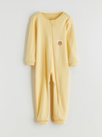 LCW Baby Yellow Bicycle Neck Romper for Boys