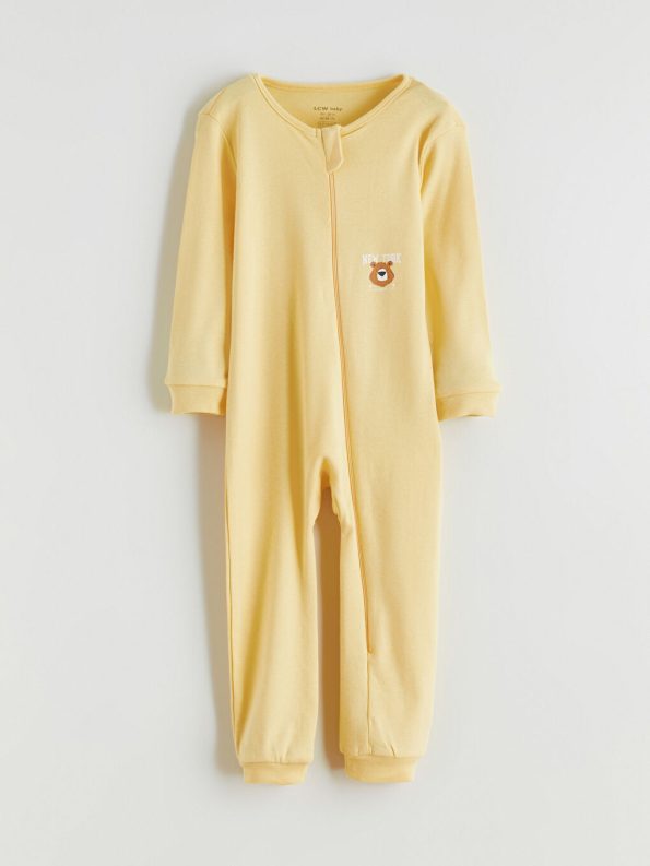 LCW Baby Yellow Bicycle Neck Romper for Boys