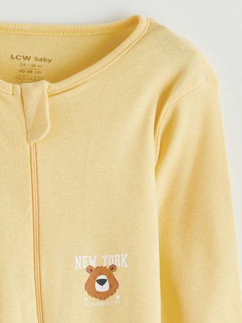 LCW Baby Yellow Bicycle Neck Romper for Boys