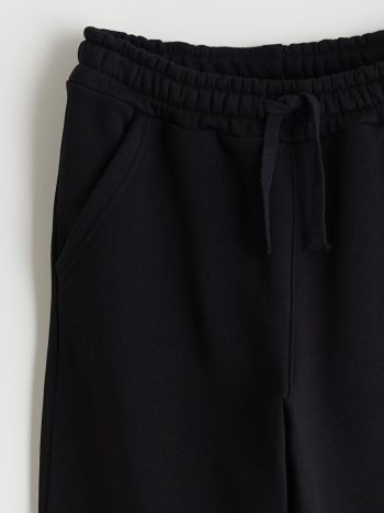 LCW Kids Black Elastic Waist Jogger Pants for Boys