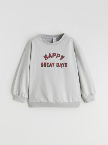 LCW Baby Gray Printed Boys Sweatshirt