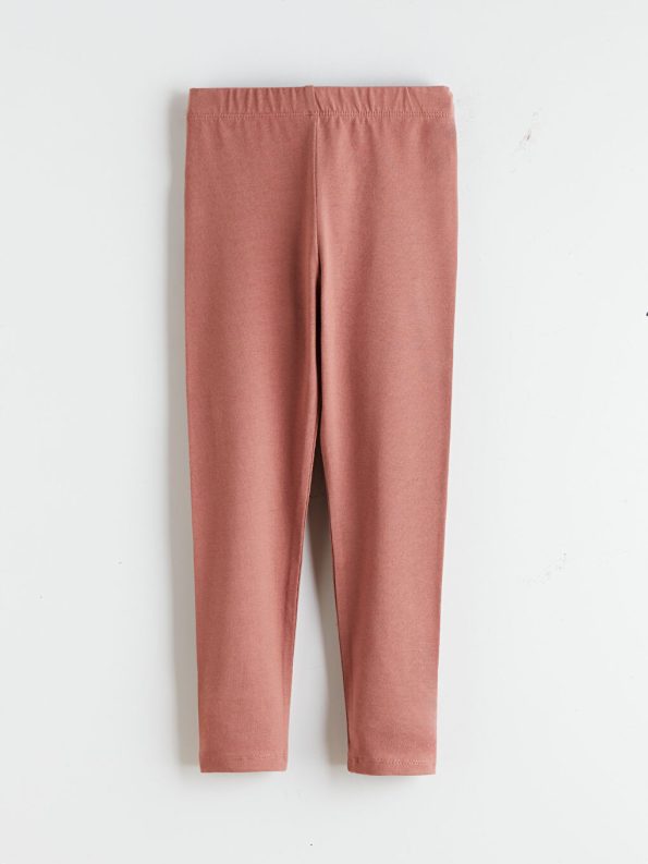 LCW Kids Brown Elastic Waist Girls Leggings