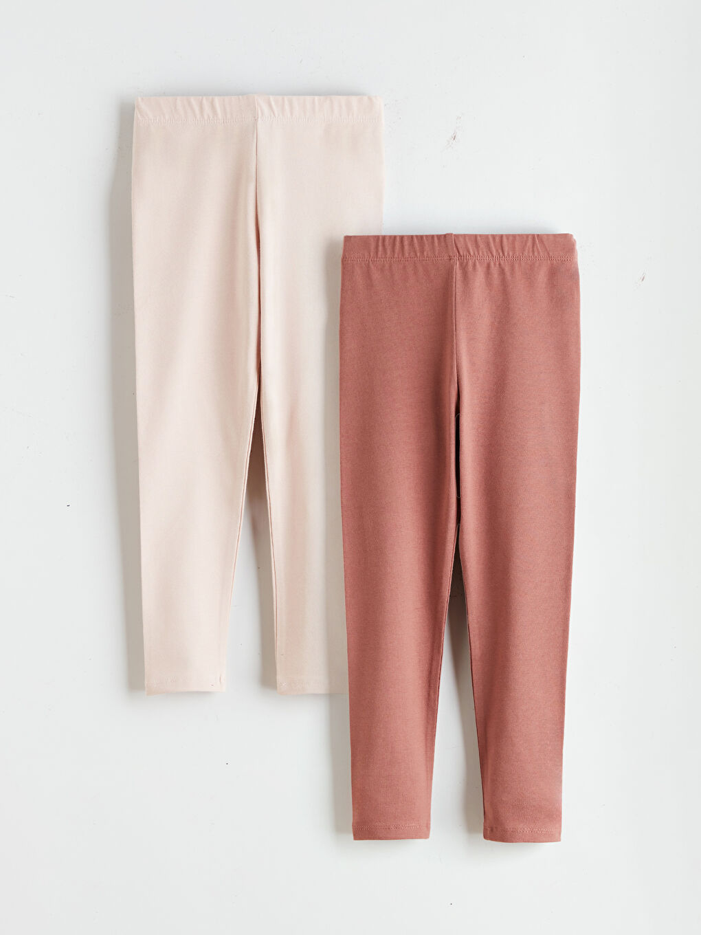 l_20252-w5ms15z1-fnr_a.jpg LCW Kids Beige Girls' Elastic Waist Leggings 2-Pack