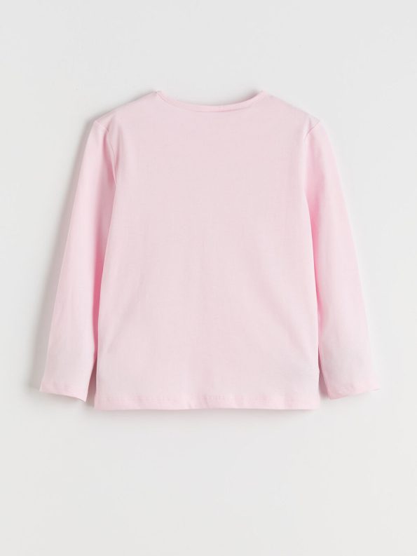 LCW Kids Pink Crew Neck Girls Pajama Set