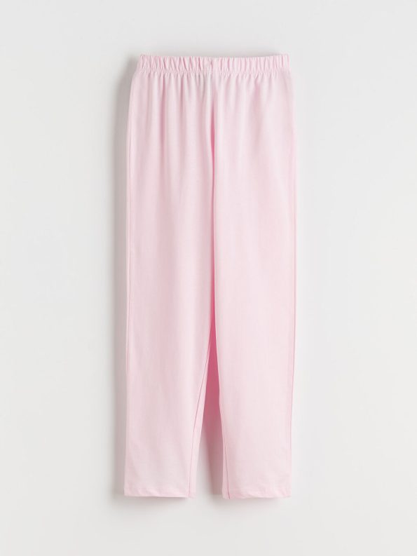 LCW Kids Pink Crew Neck Girls Pajama Set