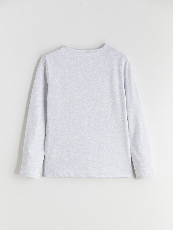LCW Kids Gray Crew Neck Pajama Set for Girls