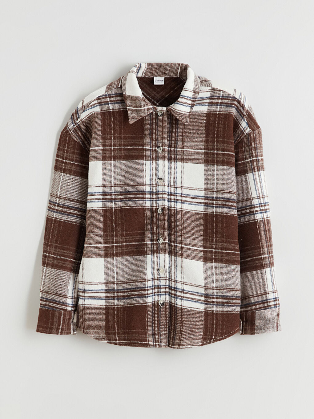 l_20252-w5n403z4-llk_a.jpg LCW Kids Brown Checkered Shirt for Girls