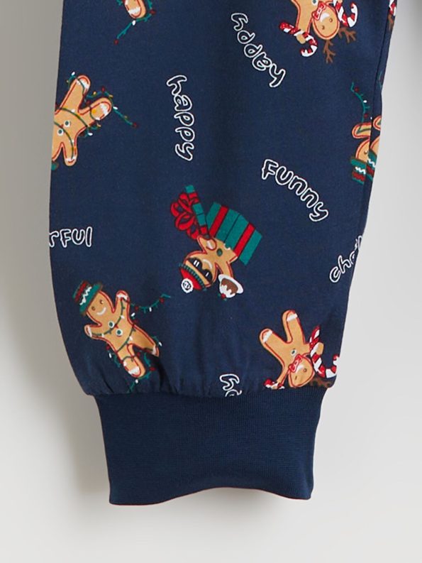 LCW Kids Brown Christmas Themed Boys Pajama Set