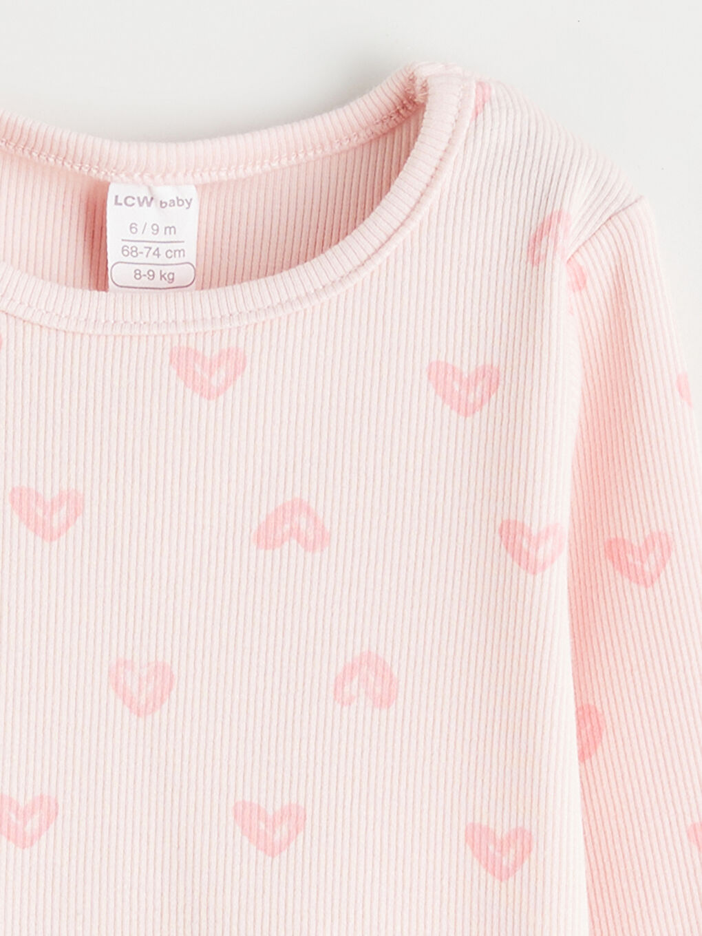 l_20252-w5n483z1-lt4_a2-1.jpg LCW Baby Pink Crew Neck T-Shirt and Leggings Set