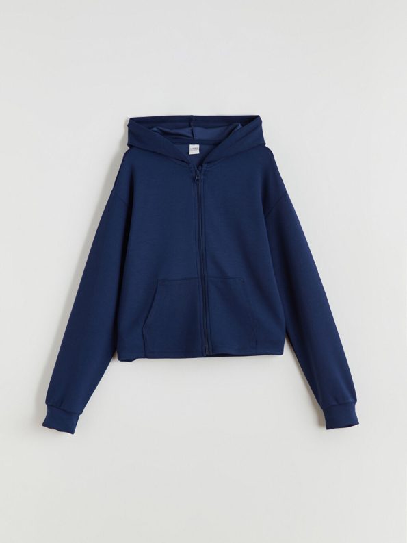 LCW Kids Navy Blue Hooded Girls' Tracksuit
